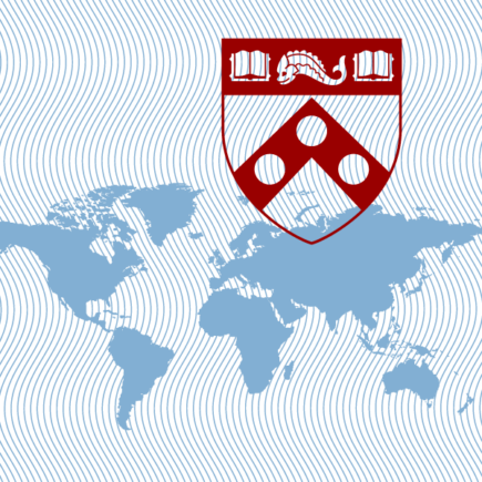 World Map with Penn Logo